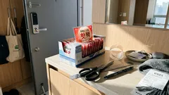 빈 티슈 상자로 핫팩 1장씩 뽑는 수납함 만들기, 현관 정리 끝